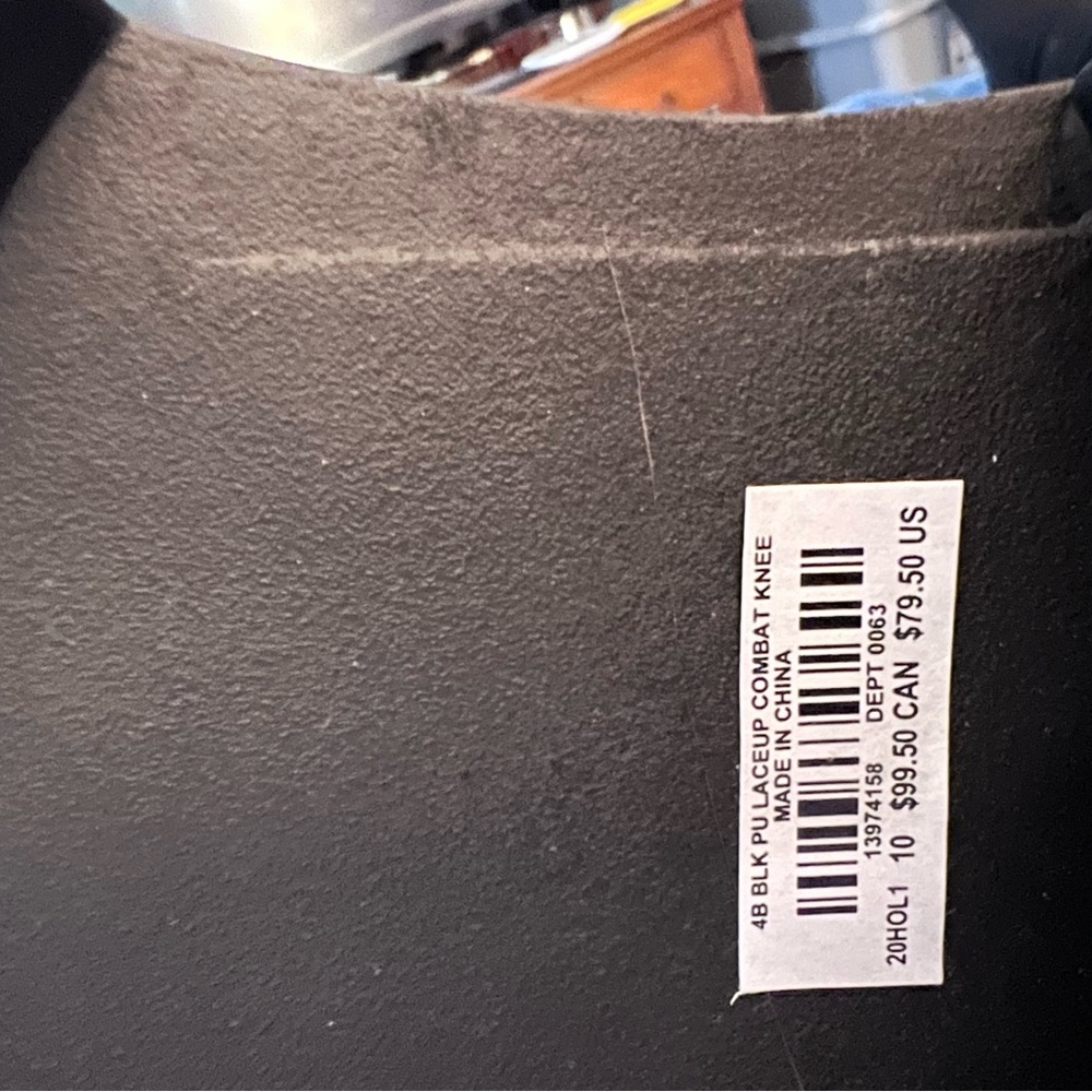 Sz 10 black combat boot